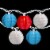 Northlight 10-Count Red, White and Blue 4th of July Paper Lantern Lights, 8.5ft White Wire Perspective: top