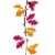 Northlight 35-Count Fall Harvest Leaves Mini Light Garland Set, 8.75ft Brown Wire Perspective: top