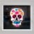 Northlight 15 Lighted Day of the Dead Sugar Skull Halloween Window Silhouette Decor Perspective: top