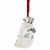 Northlight 3.5 White Silver-Plated Snowman Merry Christmas Ornament with European Crystals Perspective: top
