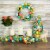 Northlight 17  Colorful Easter Egg Tree in Yellow Gingham Pot Perspective: top