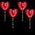 Northlight 35128600 Red Heart Valentines Day Pathway Marker Lawn Stakes - Clear Light - 4 Cou Perspective: top
