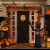 Northlight 55 LED Lighted Black Terrifying Tree Outdoor Halloween Decoration, Purple Lights Perspective: top
