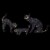 Northlight Set of 3 LED Lighted Black Cat Family Outdoor Halloween Decorations 27.5 Perspective: top