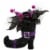 Northlight 12 Black Witch's Boot with Purple Glittered Roses Halloween Decoration Perspective: top