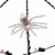 Northlight 5' Lighted Orange and Black Spider in Web Halloween Decoration, Black Wire Perspective: top
