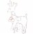 Northlight 36  Lighted Standing Reindeer Silhouette Outdoor Christmas Decor Perspective: top