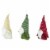 Northlight Set of 3 Standing Plush Gnomes Christmas Fgures 8.5 Perspective: top