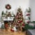 Northlight 4 Glittered Reindeer Glass Christmas Disc Ornament Perspective: top