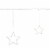 Northlight LED Lighted Stars Christmas Garland, 4ft, Warm White Lights Perspective: top