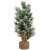 Northlight Mini Flocked Pine Artificial Christmas Trees with Burlap Base - 18 - Set of 3 Perspective: top