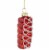 Northlight 3 Red Ribbon Candy Glass Christmas Ornament Perspective: top