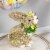 Northlight Easter Bunny with Butterfly Straw Figurine - 8 Perspective: top