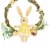 Northlight Bunny with Flowers Artificial Easter Twig Wreath - 10 Perspective: top