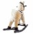 Happy Trails 80-BF009 Rocking Horse Plush Animal on Wooden Rockers - Brown Perspective: top