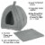 Petmaker 80-PET6001 Cat Pet Bed Igloo Soft Indoor Enclosed Covered Tent & House for Cats Kitt Perspective: top