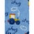 Cutie Pie Tractor Print Plush Baby Blanket - Blue Perspective: top