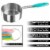 Stainless Steel Measuring Cups Set of 5 on Ring Space Saving Stacks Inside Cups and Metric Perspective: top