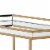 Benzara BM158858 Metal Serving Cart, Mirror & Gold Perspective: top