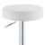 Benzara Classy Backless Adjustable Height Barstool - White Perspective: top