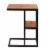 Benzara Iron Framed Mango Wood Accent Table - Brown Perspective: top
