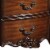 Traditional Style Wooden Nightstand With Two Drawers, Cherry Brown Perspective: top