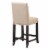 Fabric Upholstered Wooden Counter Height Stool with Nail head Trim, Brown Perspective: top
