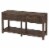 Wooden Two Drawer Console Table with Bottom Shelf, Brown Perspective: top