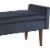 Velvet Upholstered Wooden Bench with Lift Top Storage& Tapered Feet in Navy Blue Perspective: top