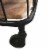 Metal Frame Bar Cart with Wooden Top and 2 Shelves, Black and Brown Perspective: top