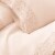 Udine 4 Piece Queen Size Microfiber Sheet Set with Crochet Lace The Urban Port, Pink Perspective: top