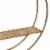 Wood and Metal Wall Shelf with 2 Open Shelves, Brown and Gold- Saltoro Sherpi Perspective: top