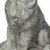 Saltoro Sherpi Border Terrier Dog Fiberstone Figurine in Sitting Position, Distressed Gray Perspective: top
