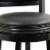 Round Wooden Swivel Counter Stool with Padded Seat and Back, Black- Saltoro Sherpi Perspective: top