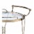 Serving Cart with 2 Glass Shelves and Caster Support, Gold and Clear- Saltoro Sherpi Perspective: top