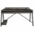 Led Back Light Wooden Gaming Desk With Can Cooler And Usb Port, Taupe Gray Perspective: top