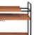Metal Frame Serving Cart with Adjustable Compartments, Oak Brown and Black- Saltoro Sherpi Perspective: top