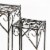 Benjara BM216726 Scrolled Metal Frame Plant Stand with Square Top, Black - Set of 2 Perspective: top