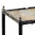 Benjara BM216732 2 Tier Square Stone Top Plant Stand with Metal Frame, Black & Gray - Small Perspective: top