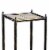 Benjara BM216734 2 Tier Square Stone Top Plant Stand with Metal Frame, Black & Gray - Large Perspective: top