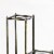 Benjara BM216735 2 Tier Square Slatted Top Plant Stand, Black & Gold - Set of 3 Perspective: top