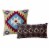 Stripe Pattern Cotton Quilt Set with 2 Pillows and 2 Quilt Shams,Multicolor Perspective: top