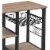 Wooden Bakers Rack with 4 Shelves and Wire Basket, Brown and Black- Saltoro Sherpi Perspective: top