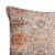 18 x 18 Handwoven Cotton Accent Pillow with Floral Print, Orange and Brown Perspective: top