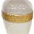 Glass Frame Vase with Tapered Body Design in White and Brass Perspective: top