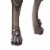 Traditional Wooden Vanity Stool with Leatherette Set and Clack Legs, Gray- Saltoro Sherpi Perspective: top