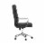 Horizontal Stitched Adjustable Leatherette Office Chair, Black and Chrome- Saltoro Sherpi Perspective: top