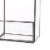 Metal and Glass Box Shelf, Small, Gray and Clear- Saltoro Sherpi Perspective: top