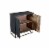 Plank Design 2 Door Mango Wood Storage Cabinet with Metal Base in Gray Perspective: top