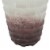 16 Inches Geometric Textured Glass Vase, White and Brown Perspective: top